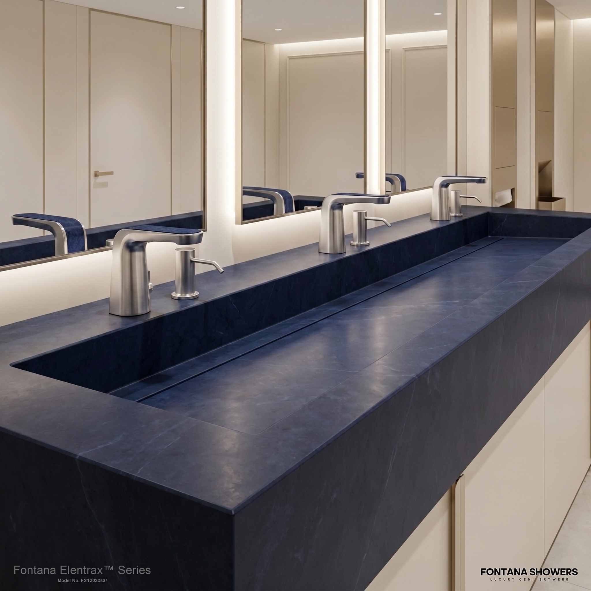 Coordinated automatic faucet and soap dispenser set